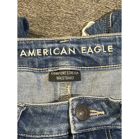 American Eagle Comfort Stretch Distressed Denim Jeans size 12 - Picture 4 of 5